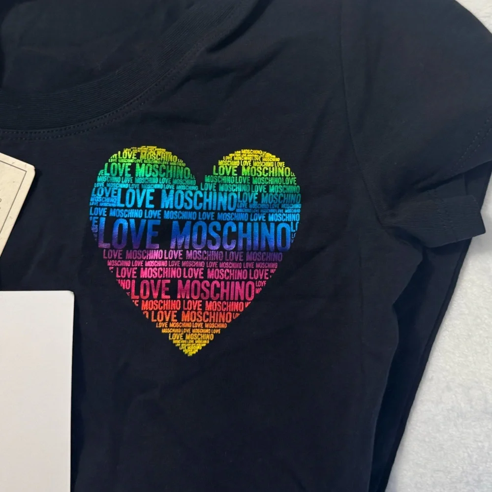 Love Moschino Rainbow Foil Heart Logo Tee
Black US Size 2 - Picture 5 of 8
